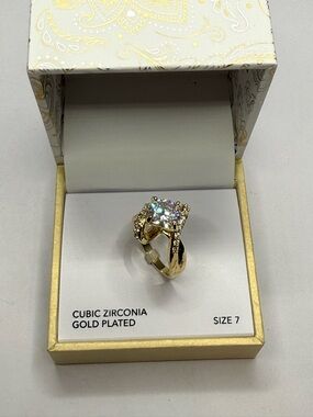 Charter Club Gold-Plated Cubic Zirconia Halo Ring - Gold